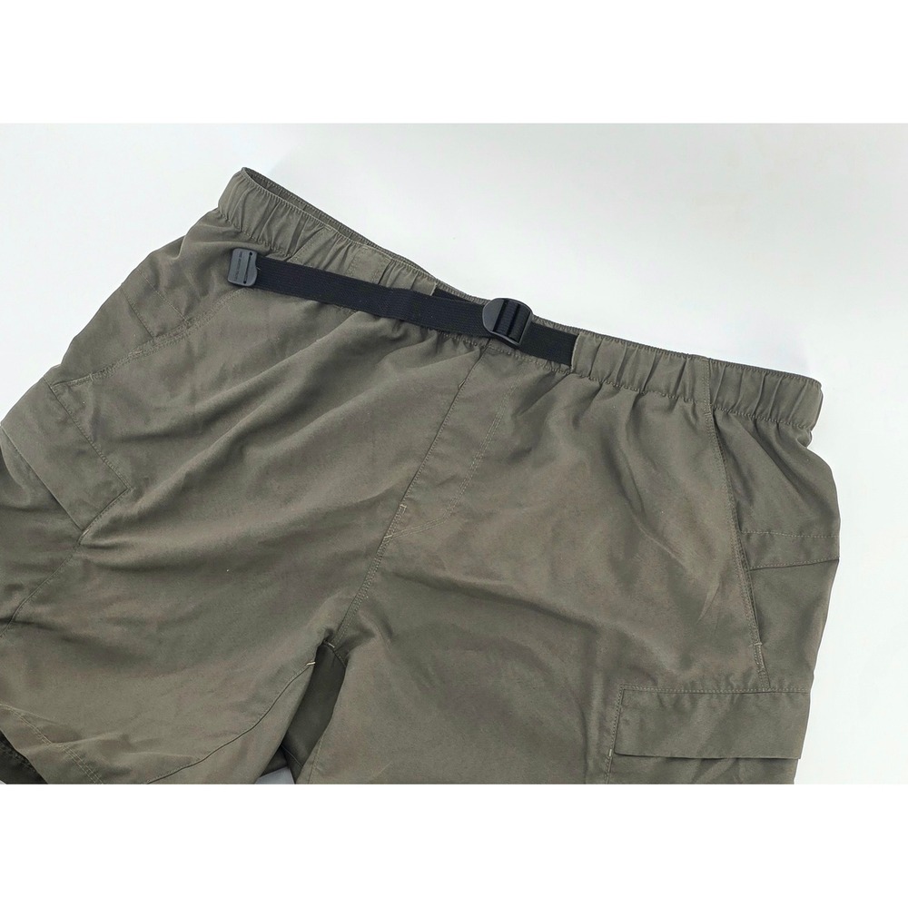 The North Face Hiking Cargo Shorts Size XL Mens Olive Green Belted Gorpcore